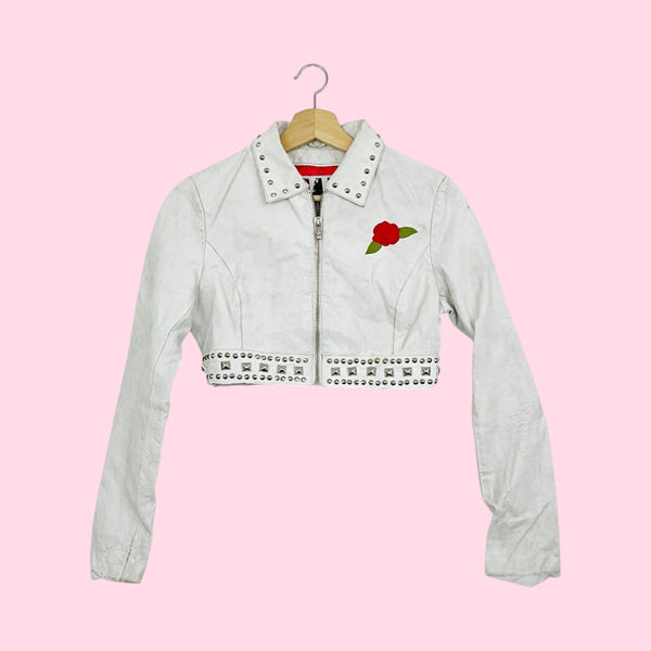 WILSON'S LEATHER GUNS N' ROSES CROPPED MOTO JACKET (S)