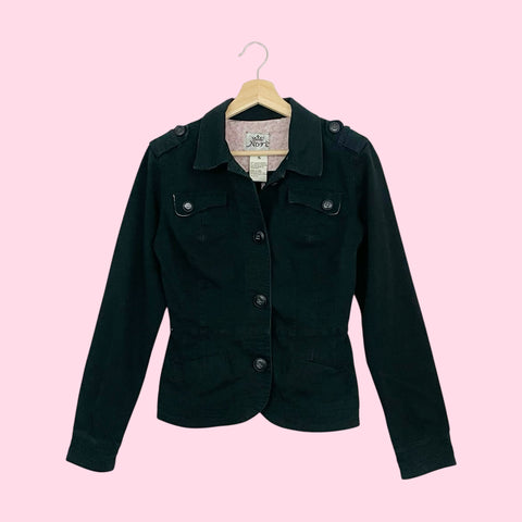 Y2K BLACK UTILITY JACKET (S)