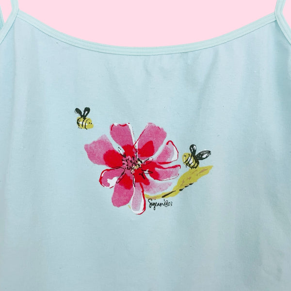 FLOWER + BEE GRAPHIC TANK (L)