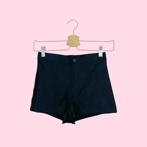 AMERICAN APPAREL BLACK DISCO SHORTS (XS)