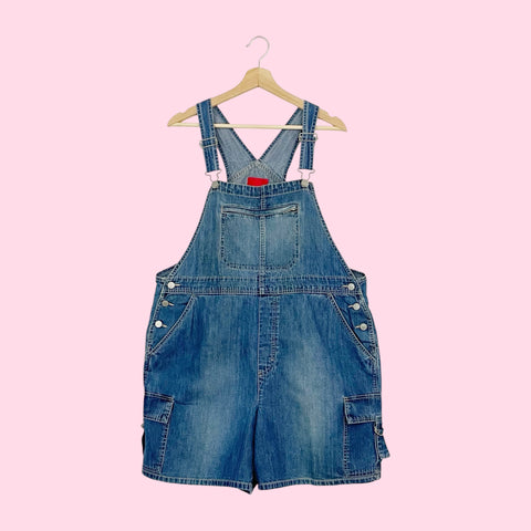 DENIM CARGO OVERALL SHORTS (XL)