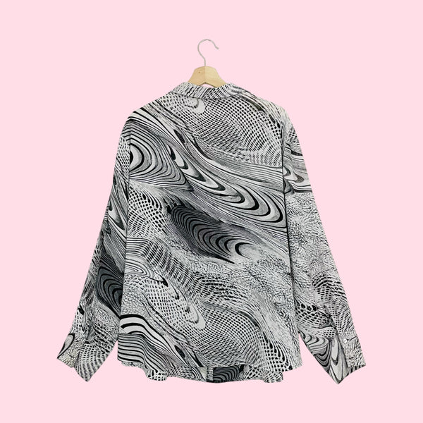 PSYCHEDELIC PRINT OVERSIZED BLOUSE (XXL)