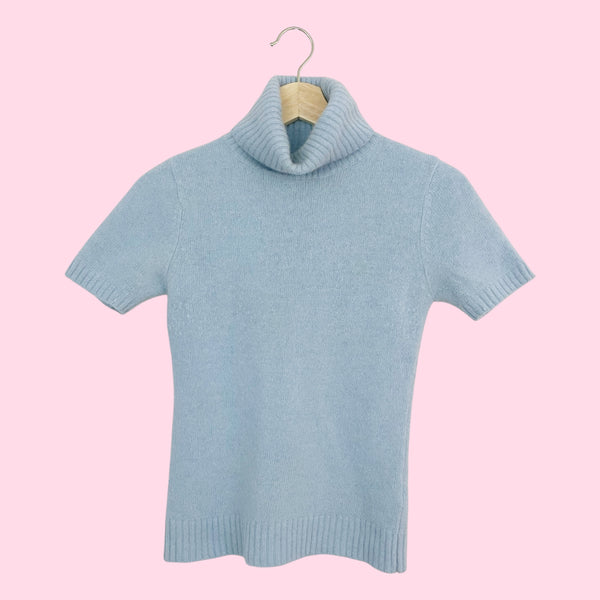Light Blue Angora Blend Turtleneck (XS/S)