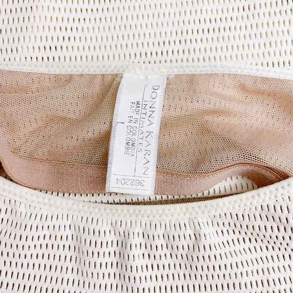 CREAM PERFORATED TANK TOP (M)