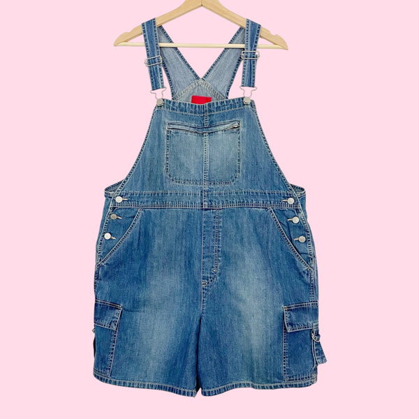 DENIM CARGO OVERALL SHORTS (XL)