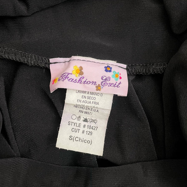 BLACK ASYMMETRICAL MINI SKIRT (XS/S)