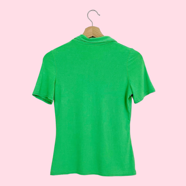 NEON LIME COLLARED TOP (S/M)