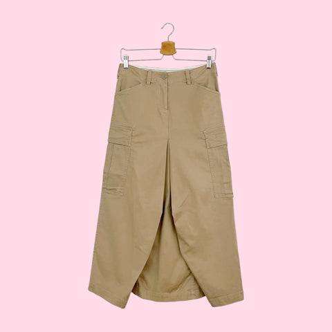 DKNY TAN CARGO MAXI SKIRT (S)
