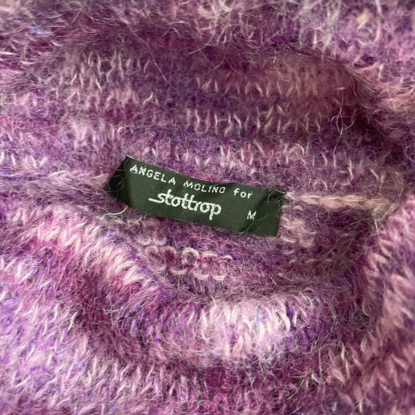 PURPLE MOHAIR BLEND TURTLENECK SWEATER (S)