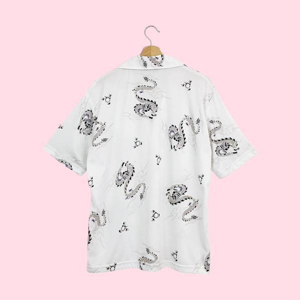 METALLIC DRAGON PRINT SHIRT (XL)