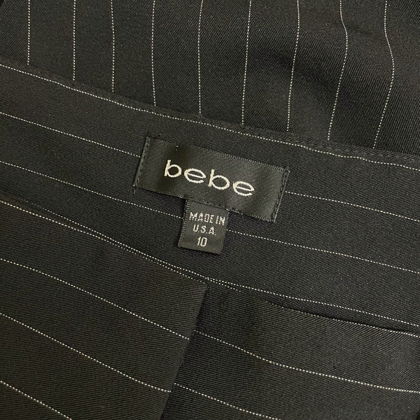 BEBE LOW RISE PINSTRIPE OFFICE PANTS (10)