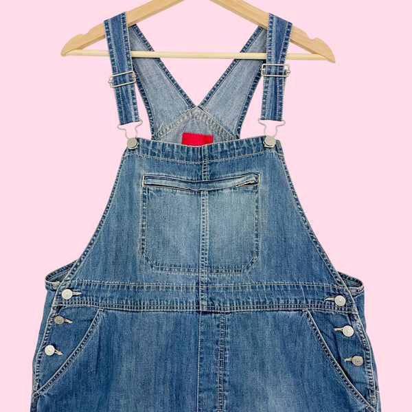 DENIM CARGO OVERALL SHORTS (XL)