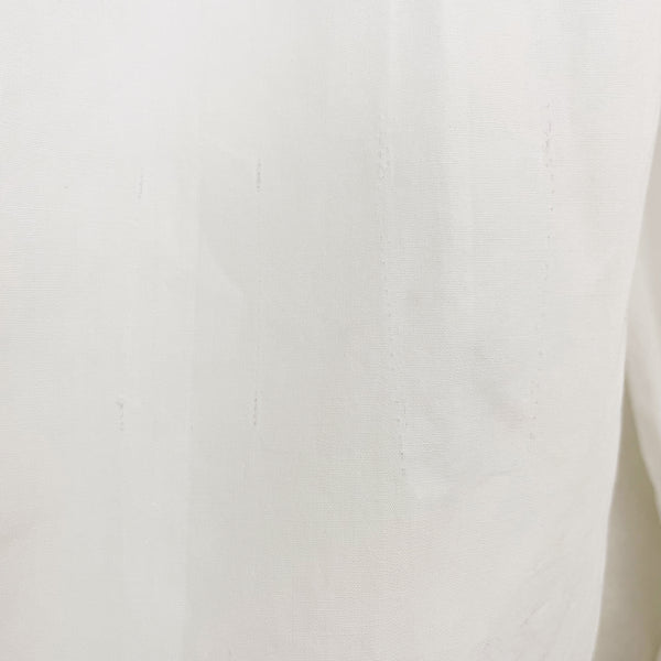 90s Cotton Blouse w/ Embroidered Collar (L)