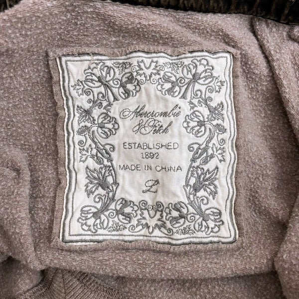 Y2K Abercrombie Light Brown Deep V Hoodie (M)