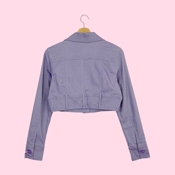 LAVENDER CROPPED JACKET (S/M)