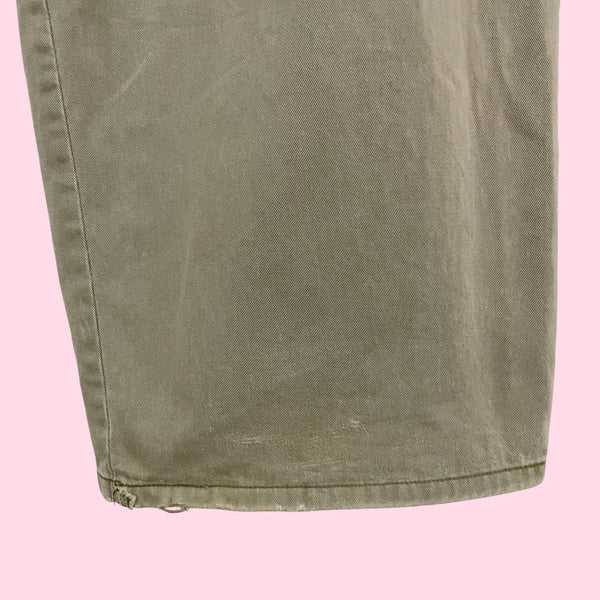 GREEN CARGO DRAWSTRING PANTS (M)