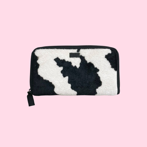 XOXO FUZZY COW WALLET
