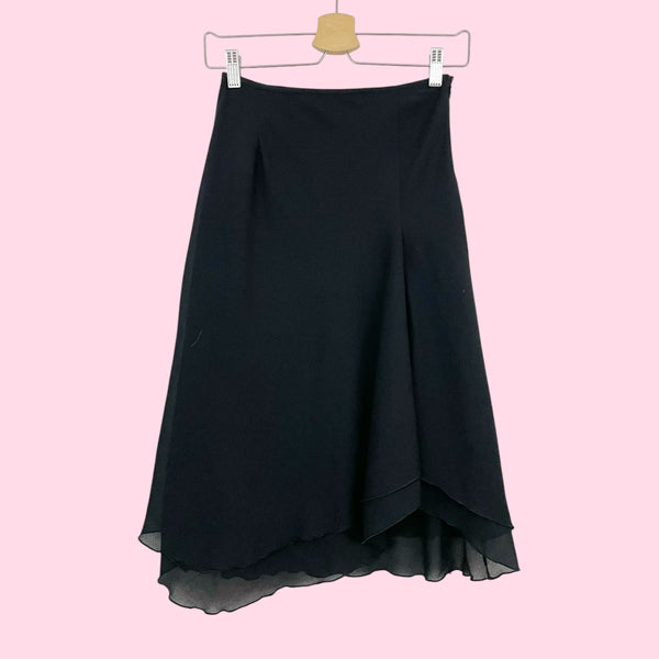 BLACK ASYMMETRICAL MIDI SKIRT (24)