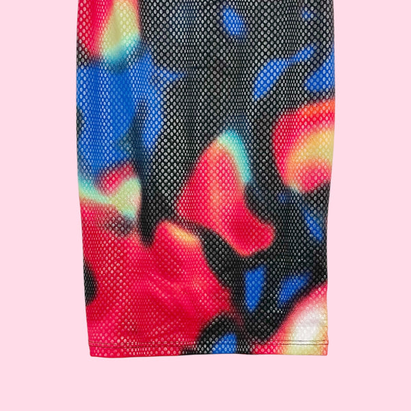 PRINTED TEXTURED MIDI DRESS (S)