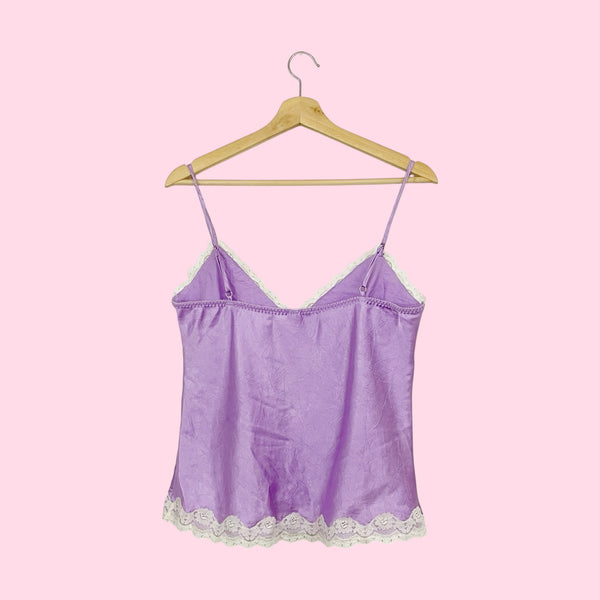 LAVENDER WRINKLE SATIN CAMI (L/XL)