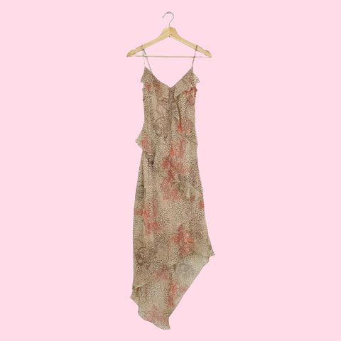ANIMAL PAISLEY PRINT MAXI DRESS (S)