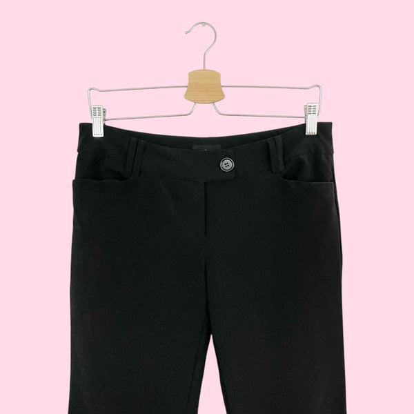 Y2K BLACK LOW RISE OFFICE PANTS (7)