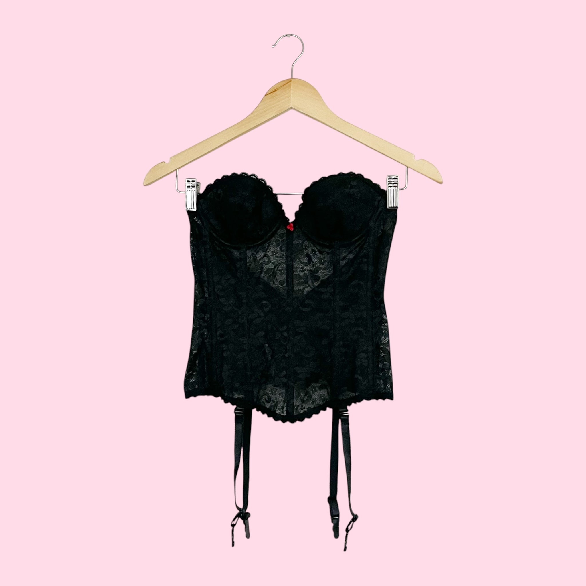 BLACK LACE BUSTIER (34A)