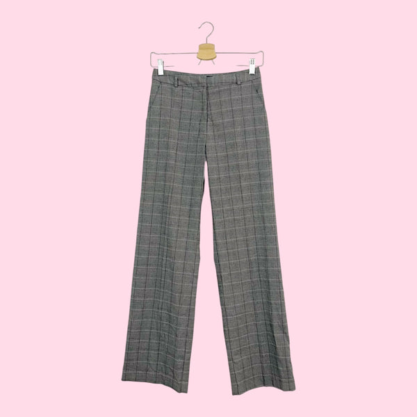 Gray + Pink Plaid Office Pants (4)