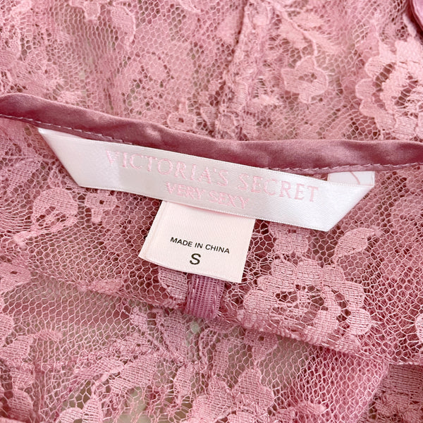 VICTORIA'S SECRET PINK LACE BABYDOLL (S)