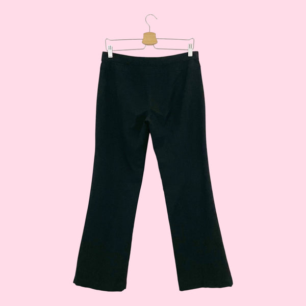 BLACK LOW RISE BOOTCUT PANTS (9)