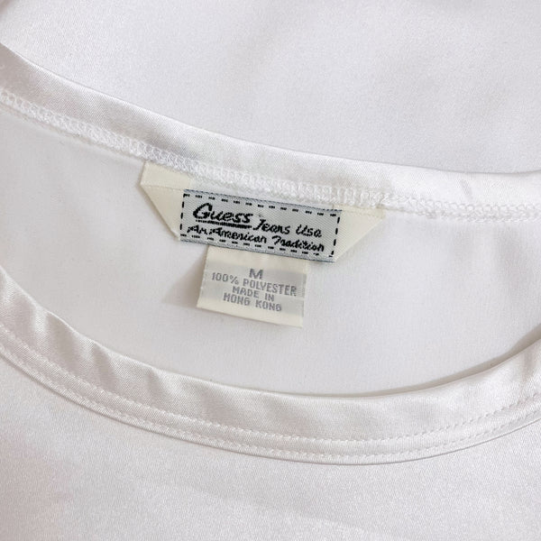 GUESS JEANS WHITE SATIN TANK (S)