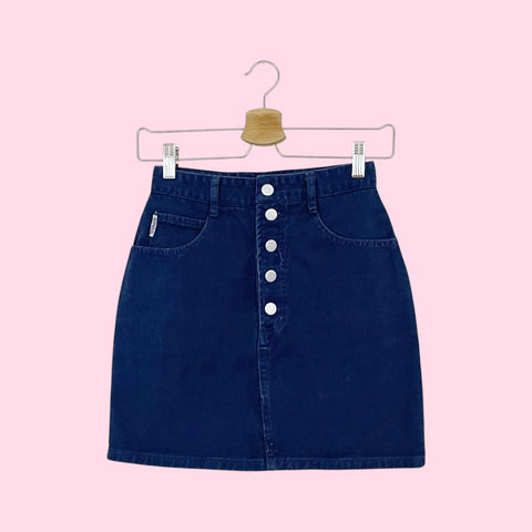 BONGO EXPOSED BUTTON FLY DENIM MINI SKIRT (23)