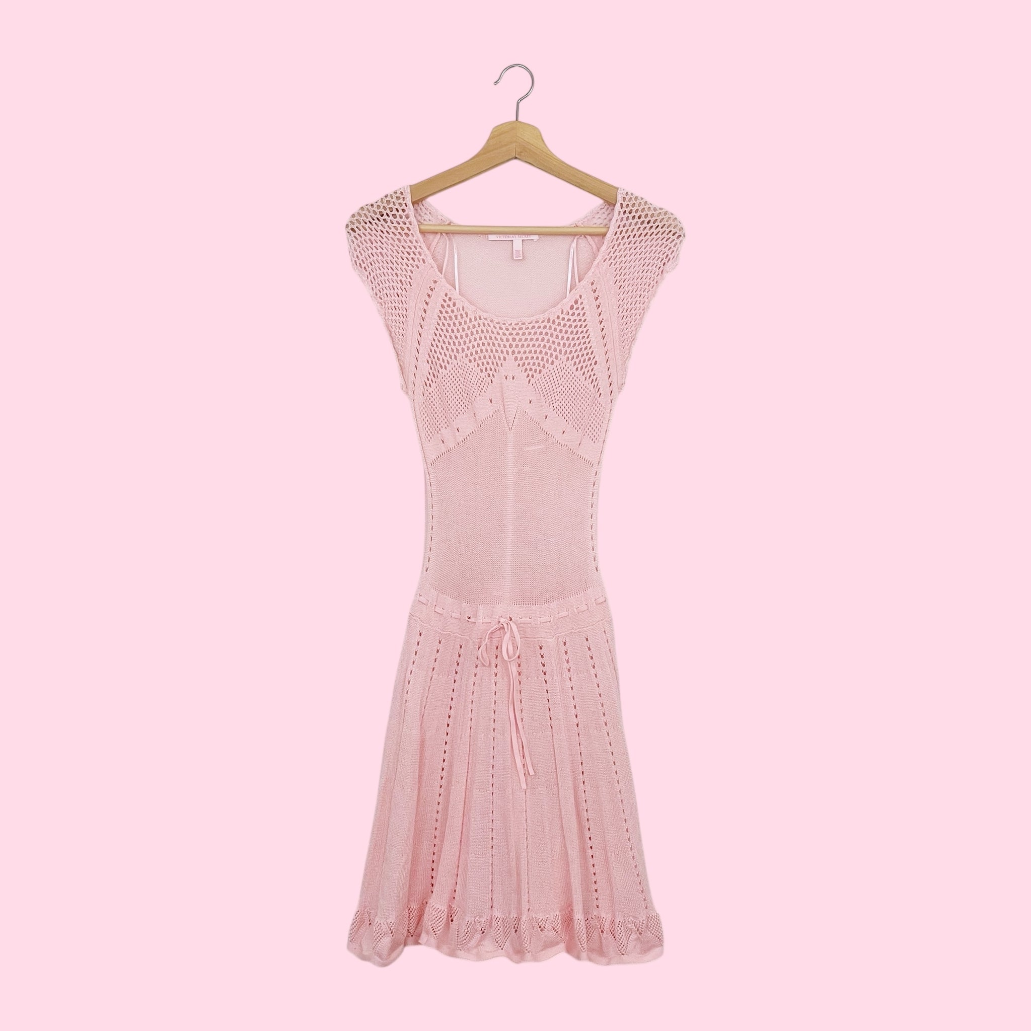 VICTORIA'S SECRET PINK KNIT MIDI DRESS (XS)