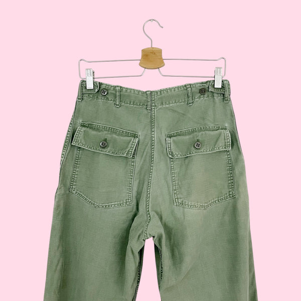 60S OG-107 GREEN MILITARY FATIGUE PANTS (29)