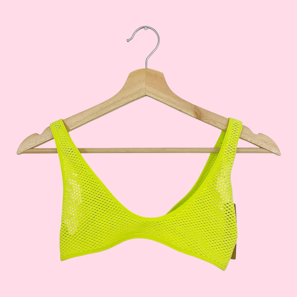 SKIMS PERFORATED SEAMLESS SKIMPY SCOOP BRALETTE - LIME (M)
