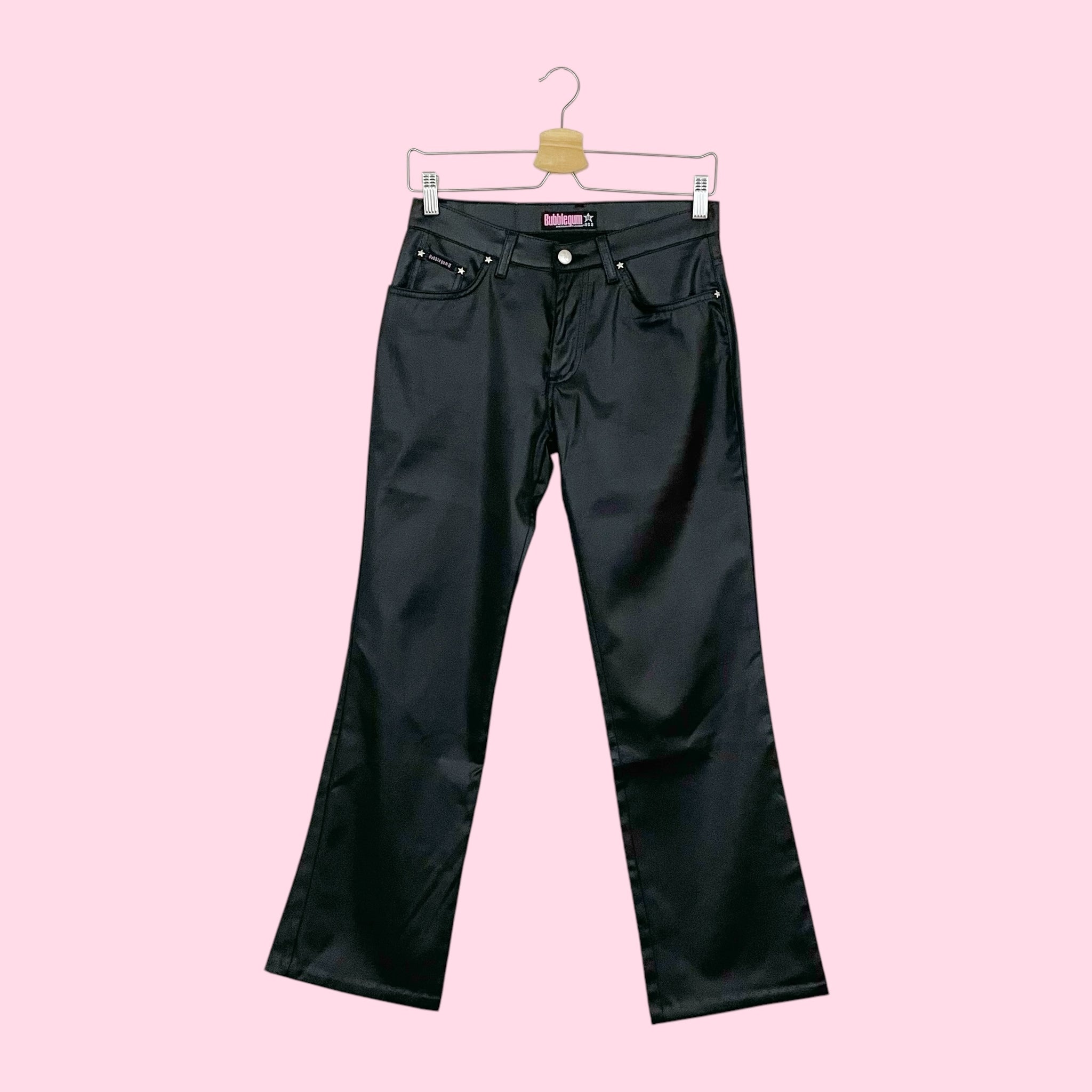 BUBBLEGUM BLACK SHINY PANTS (6)