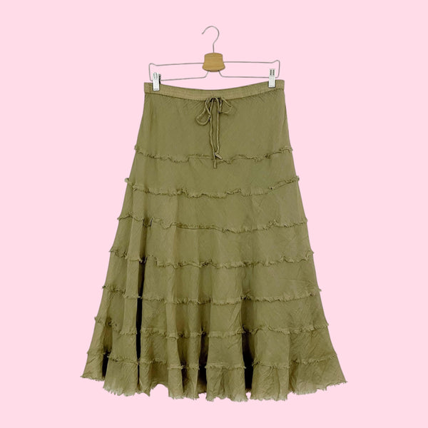 TIERED MAXI SKIRT (XL)