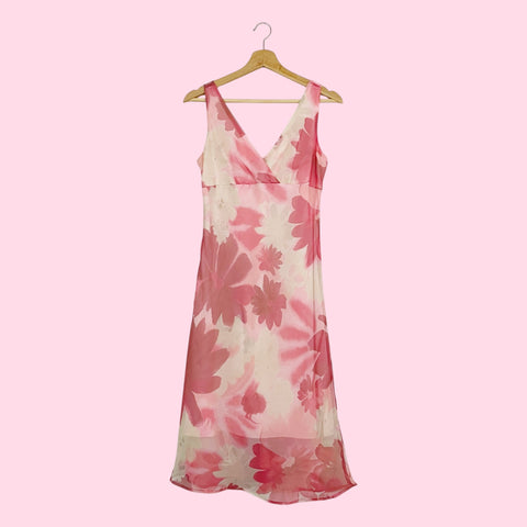 FLORAL PRINT MIDI DRESS (S)