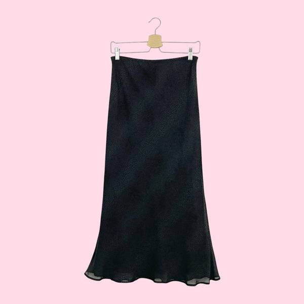 GRAY REPTILE PRINT MAXI SKIRT (4)