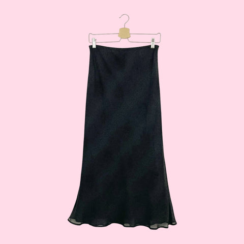 GRAY REPTILE PRINT MAXI SKIRT (4)