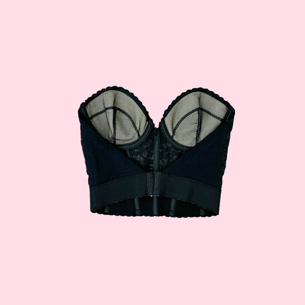 FREDERICK'S BLACK LACE BUSTIER (34C)