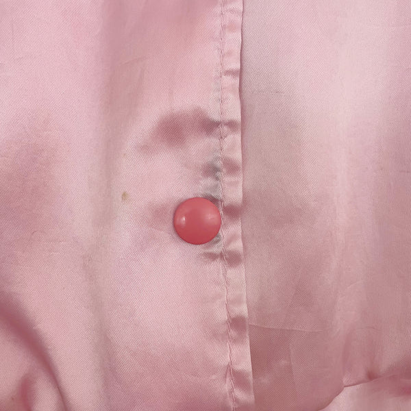90s Budweiser Pink Embroidered Satin Jacket (L)