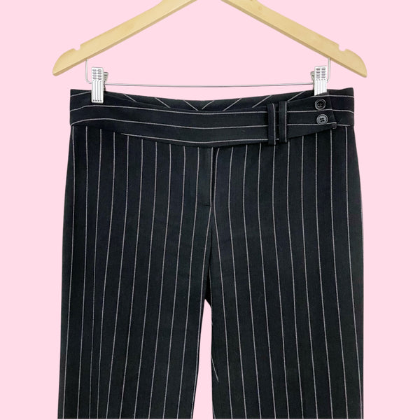 Y2K BLACK + PINK PINSTRIPE 2 PIECE SUIT (S)
