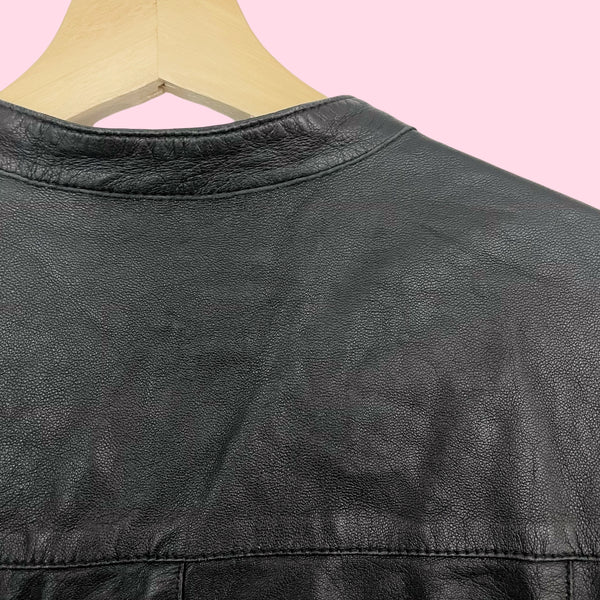 BLACK LEATHER BLOUSE (6/8)