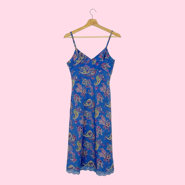 Y2K EXPRESS PURPLE PAISLEY MIDI DRESS (5/6)