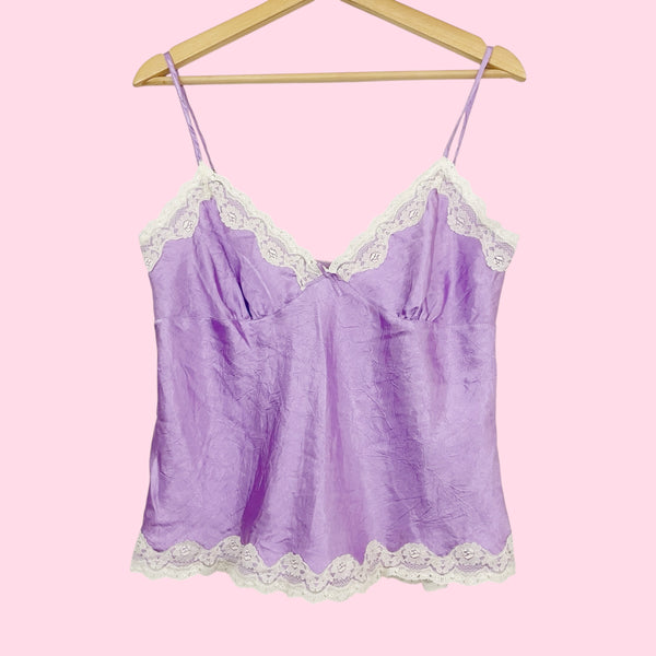 LAVENDER WRINKLE SATIN CAMI (L/XL)
