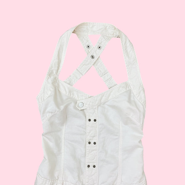 DIESEL WHITE MINI DRESS (S)