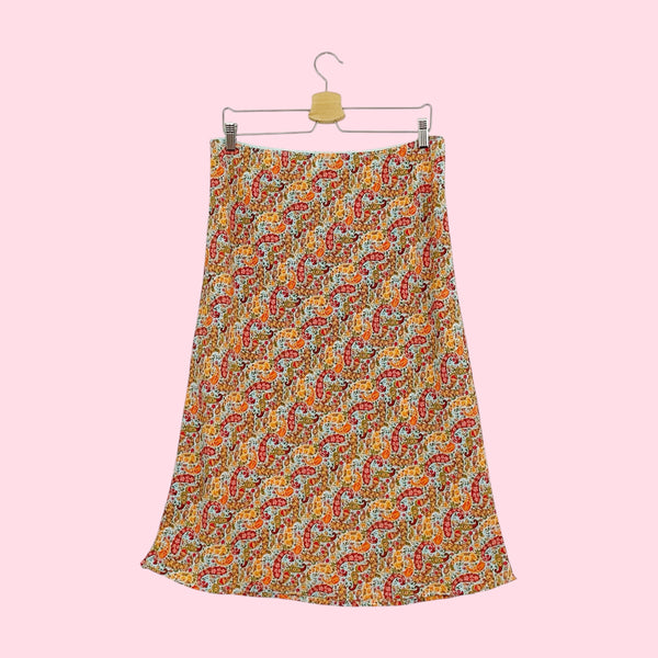 PASTEL PAISLEY MIDI SKIRT (XL/XXL)