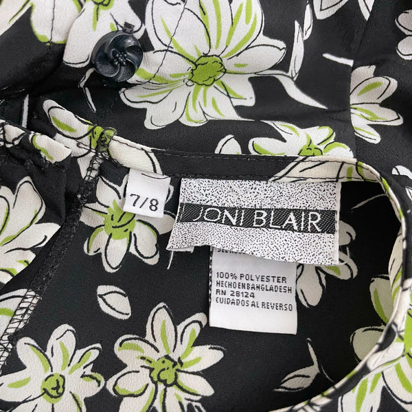 BLACK FLORAL TIE BACK MIDI DRESS (8)