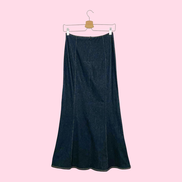 FAUX DENIM MAXI SKIRT (25)